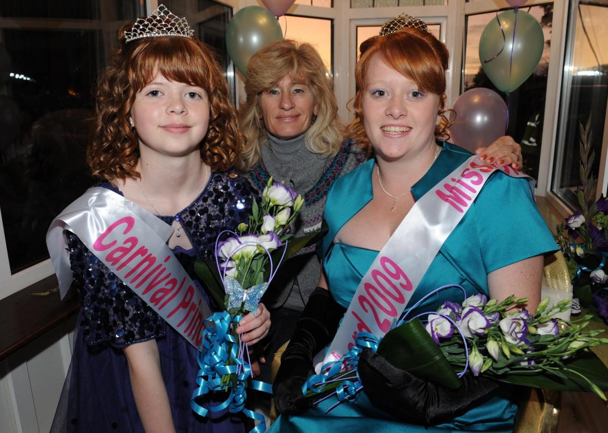 PICTURED are, from left, Chard Carnival Princess Karen Salter, Jill Watts and Miss Chard, Claire Down. 