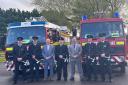Chard firefighters celebrated the wedding of one of their colleagues