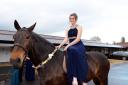 Gemma Day turned up to the prom riding side-saddle on a magnificent horse