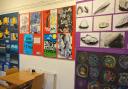 Some of the artworks created by schoolchildren for the exhibition