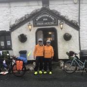 Simon and Jude Hill on the fundraising bike ride