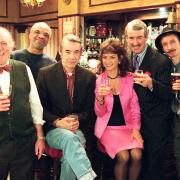 STAR: John Challis as Boycie, second from right, with other members of the Only Fools and Horses cast