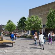 PLAN: Artist's impression of improvements to Lower Middle Street under Yeovil Refresh. Pic: LHC Design