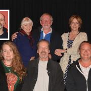 The cast on Because of Love - back row, Jackie Demkiw, Ian Craig and Caroline Markham; front row, Sarah Cullingford, Simon Hurst and Claire May. Inset Mike Spellar