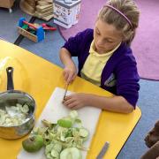 Making apple crumble. Picture: St Mary and St Peter's Church School in Ilton