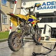 The off-road motorbike was seized this morning in Chard