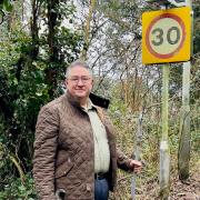 Rob Culliford made sure motorists can see the sign clearly