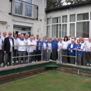 LINE-UP: Ilminster Bowling Club members at their green opening earlier in the season.