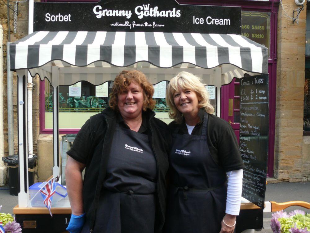 Jean Allen and Amanda Stamfield of Granny Gothards, recently voted the best ice cream in Somerset, at the Big Food and Craft Fair on Saturday.