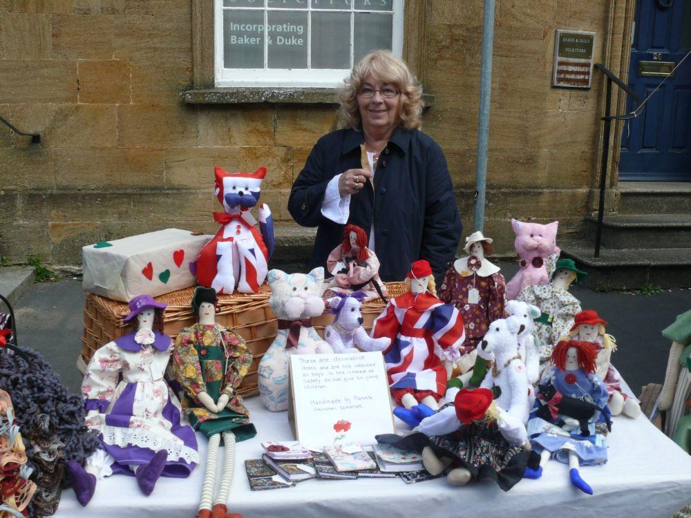 PAM Fora shows off hand-made decorative items made in Ilminster during the Big Food and Craft Fair.
