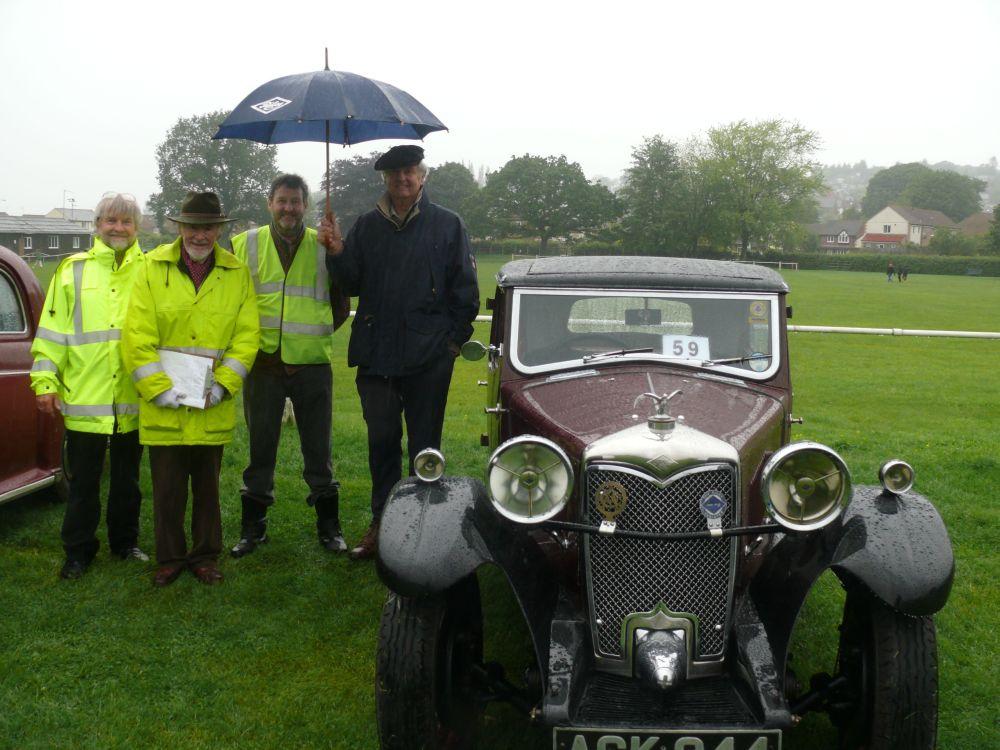 Steve Maylor, Paul Fletcher, Peter Turner and Mr Coomber, whose vehicle won the Classic Car Show's judges' vote.