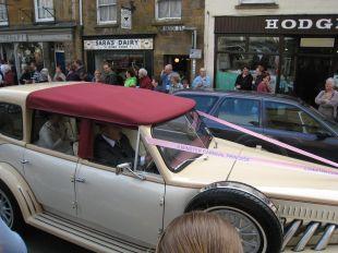 The Princess leads the procession through Ilminster