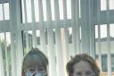 Masks raise £2k for diabetes - Sue Helliker and Poppy in masks