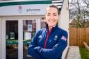 LAUNCH: Dani Rowe, Team GB cyclist and Olympic gold medalist (pic: Persimmon Homes South West)