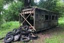 OFF THE RAILS: The mid-19th century GWR First Class carriage, left languishing in a New Forest field for decades, is estimated to sell for £5,000-£10,000
