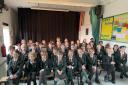 REMEMBRANCE: Pupils at Chard School