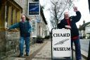 DONATION: Chard Museum chairman Vince Lean (left) and trustee Howard Bailey (right) outside Chard Museum