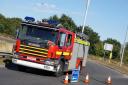 Firefighters were called to the scene of a collision at Ashill yesterday morning.