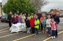 Volunteers after a litter pick event in Chard