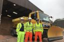 Josh, Jordan and Rich from Somerset Council's gritting team.