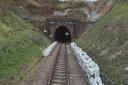 Monday's heavy rainfall caused a landslip at the Crewkerne Tunnel.
