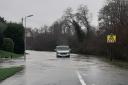 The A358 has been closed in Donyatt due to flooding