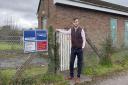Councillor Connor Payne at the Chard Parkway railway station.