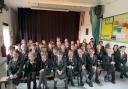 REMEMBRANCE: Pupils at Chard School