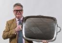UP FOR AUCTION: Richard Bromell with the tray