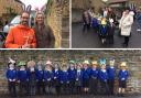 Pupils returned to the streets for the parade after two years away due to Covid. Pictures: Castle Primary School