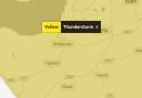 Yellow thunderstorm warning issued across Somerset