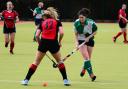 Chard Hockey Club's Amy Goss on the charge.