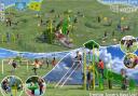 A poster showing what the play area will look like