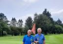 Steve Holt and Danny Dowell with their trophies.