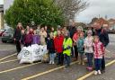 Volunteers after a litter pick event in Chard