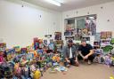 Tom Poole and Gary Waddon helped with the toy collection and delivery