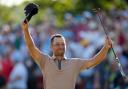 Xander Schauffele celebrates after winning the US PGA Championship at Valhalla (Jeff Roberson/AP)