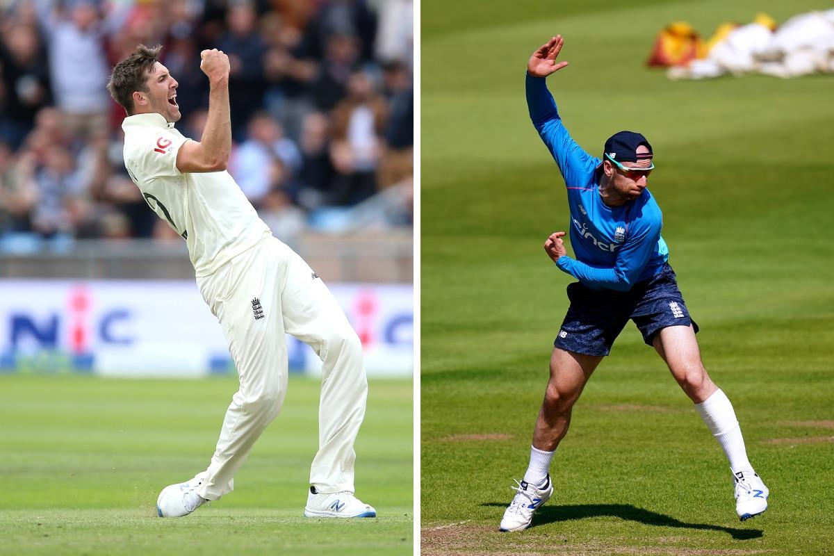 Craig Overton and Jack Leach. Pictures: PA