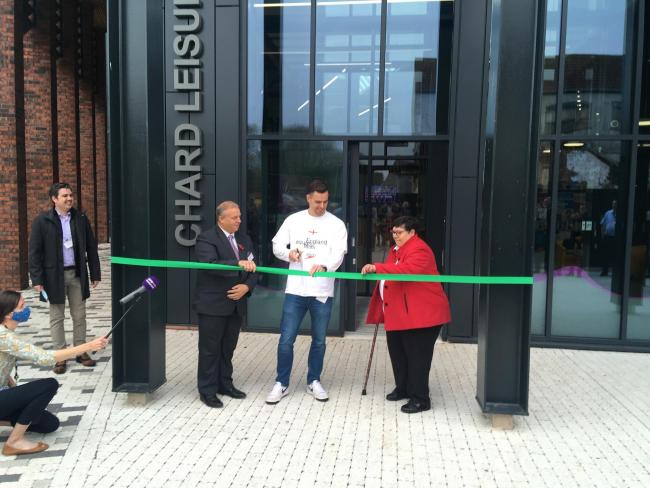 OPENING: Commonwealth Games Gold Medallist Matthew Clay opens Chard Leisure Centre. Pic: Daniel Mumby