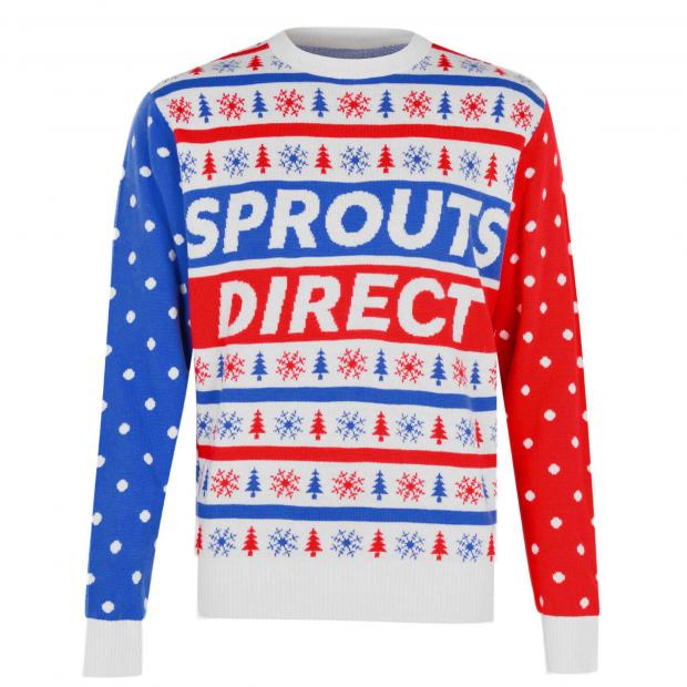 Chard & Ilminster News: Sprouts Direct Christmas jumper (Sports Direct)