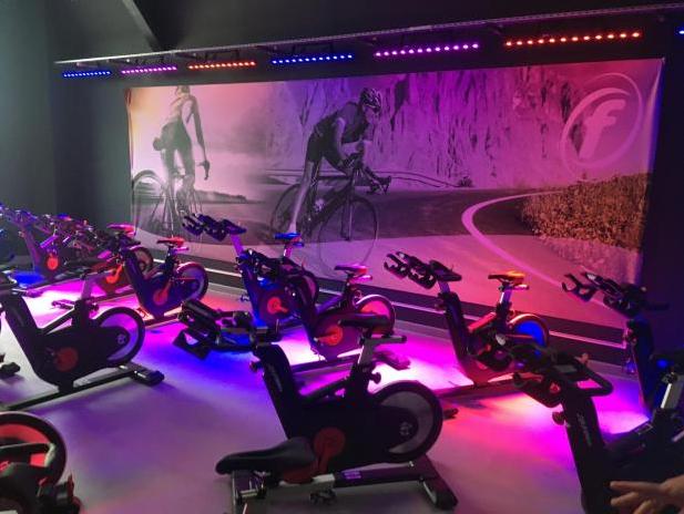 Chard & Ilminster News: STATE-OF-THE-ART: The leisure centre's virtual cycling studio (Image: Daniel Mumby)