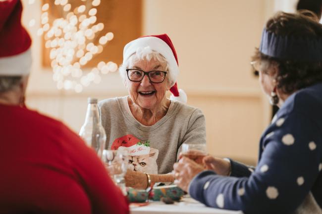 CHRISTMAS LUNCH: ARK and Comic Relief joined efforts to tackle loneliness. (PIC: Honour Burges, Comic Relief)
