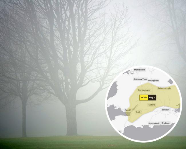 The Met Office have issued a yellow weather warning for fog. Picture PA/Canva