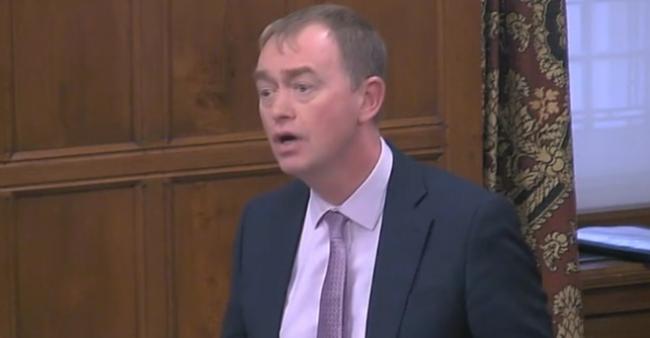 VIEWS: Former Lib Dem leader Tim Farron MP, speaking in Westminster Hall on January 6. Pic: Houses Of Parliament