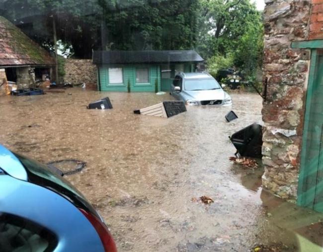 INVESTIGATIONS: Flooding in the villages around Chard in June 2021. Pic: Somerset County Council