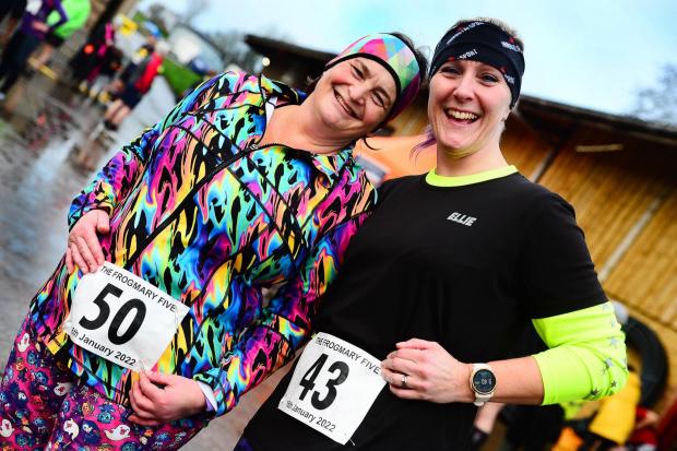 Frogmary Five [5K] at Frogmary Green Farm, South Petherton ; Debs Walker and Ellie Damon
