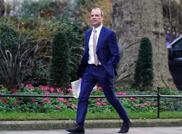 Chard & Ilminster News: DEPUTY PM: Justice minister Dominic Raab has responded to comments made by Dominic Cummings about 'partygate' (Image: Stefan Rousseau, PA Wire)