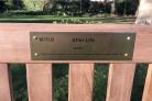AFTER LIFE: A detail of the bench donated to Somerset West and Taunton Council