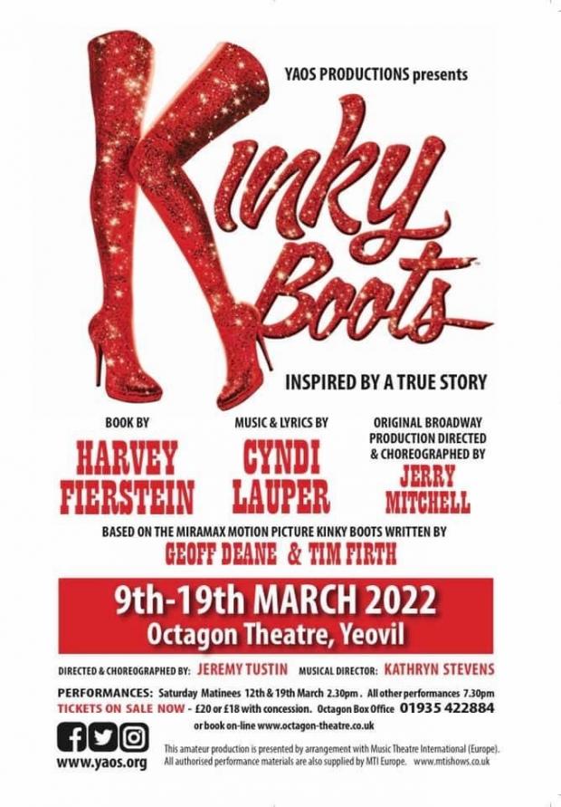 Chard & Ilminster News: POSTER: Kinky Boots will be staged in Yeovil in March