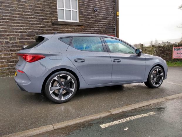 Chard & Ilminster News: The Cupra Leon on test during stormy conditions 